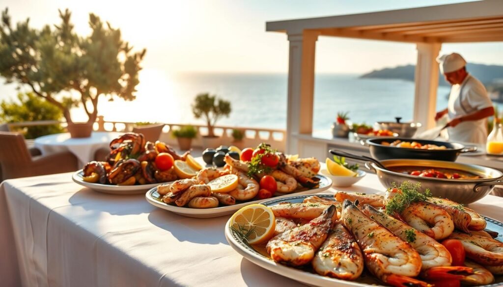 Mediterranean seafood dinners