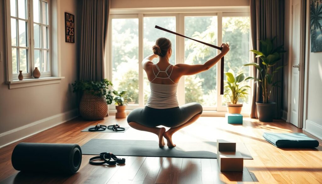 quick flexibility routine with props