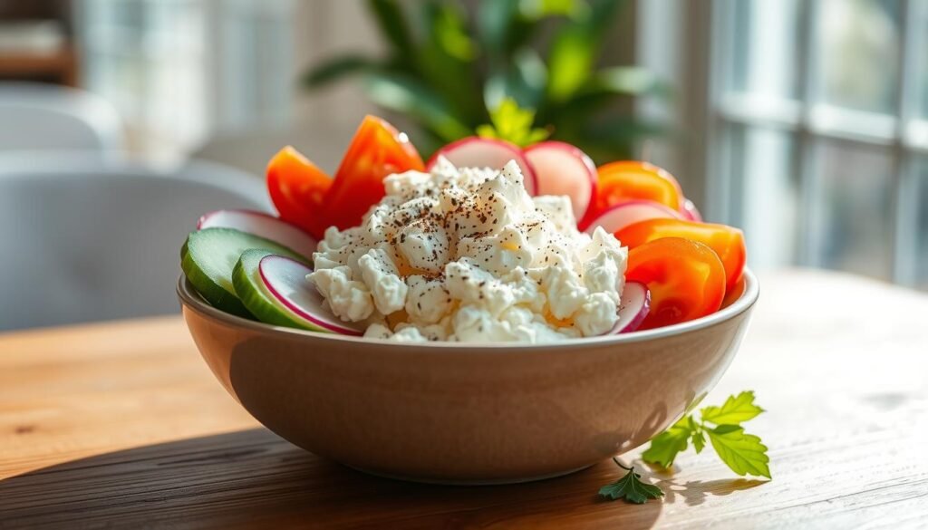 savory cottage cheese bowl