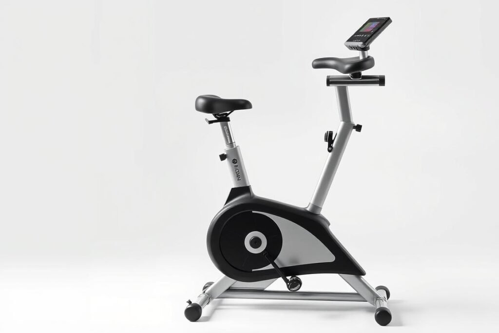 Foldable exercise bike with LCD display and adjustable resistance