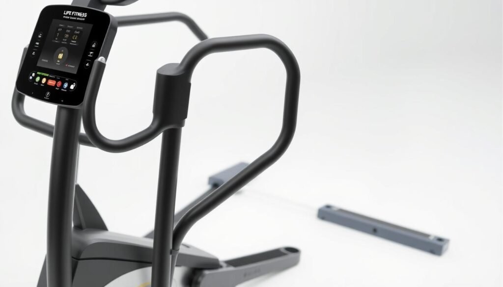 Life Fitness E5 Elliptical Cross-Trainer with adjustable stride length and Track Connect console