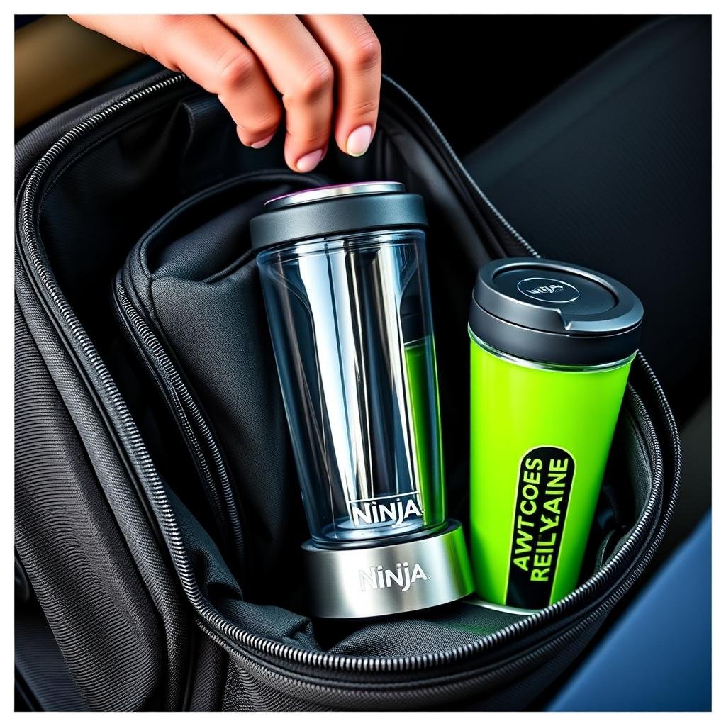 Ninja Fit portable blender for smoothie recipes for busy mornings on the go