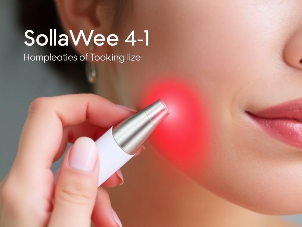 SolaWave 4-in-1 Radiant Renewal Skincare Wand being used on face