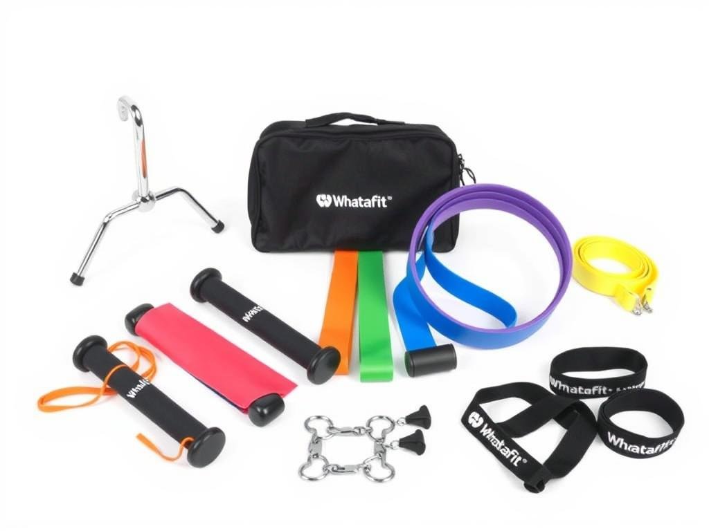 Whatafit Resistance Bands set for resistance band moves to tone arms