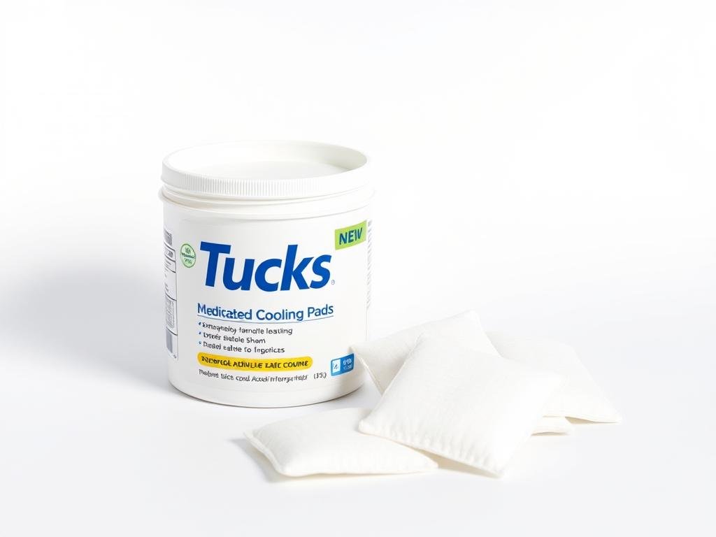 Tucks Medicated Cooling Pads for hemorrhoid and perineal relief