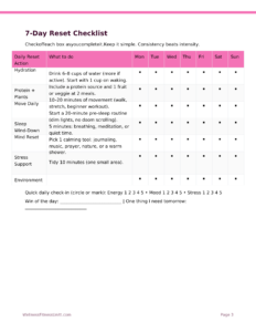 Free 7-Day Beginner Wellness Reset