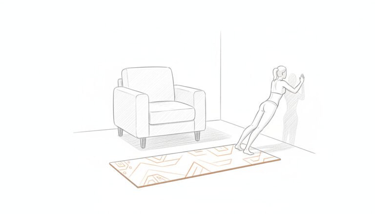 Beginner strength training at home with no equipment.