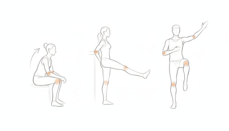 Workout C low impact full-body circuit moves.