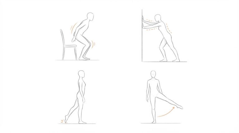 gemini image 2 four simple line art figures showing chair sit to stand wall push up step back t 1
