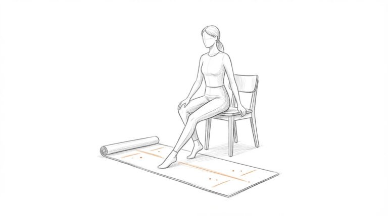 Low impact home workout setup for beginners.