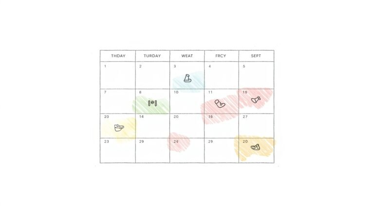 Beginner weekly wellness schedule for 3 or 5 days