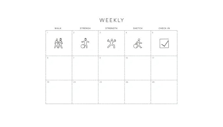 lucid origin minimal weekly calendar layout with seven day blocks indicated by simple icons w 1