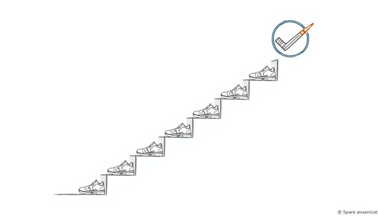 Consistency and progress illustration for beginners