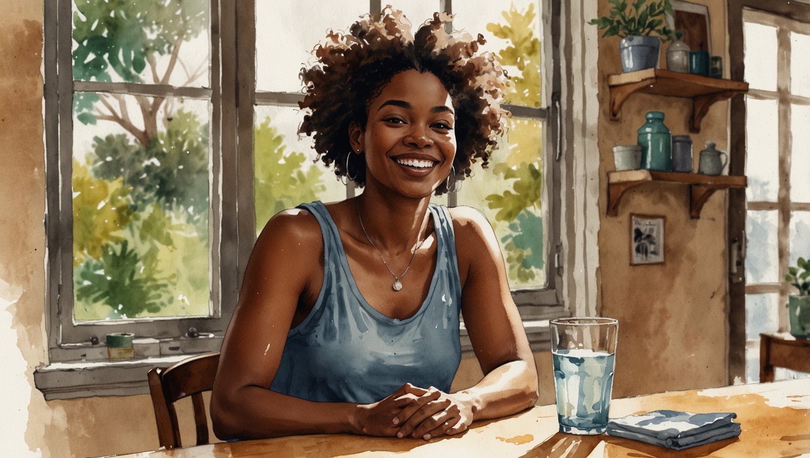 buy notion wellness tracker — Black woman writing in wellness journal at home